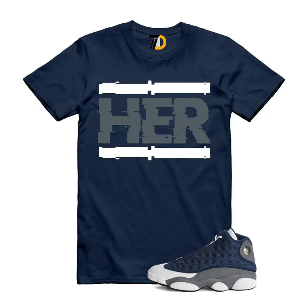 13s Flint Navy Grey White Shirt To Match Her T-Shirt 2026