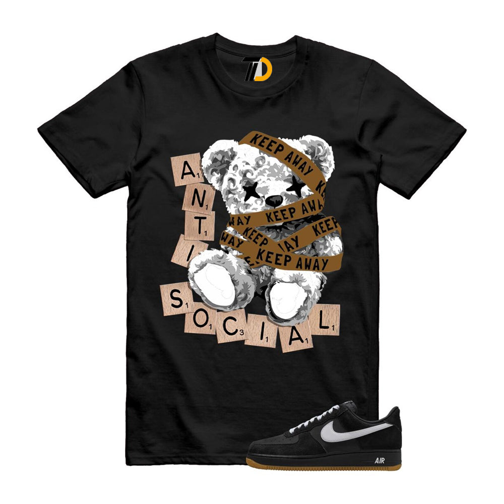 Air Force 1 Black White Gum Light Brown ’07 LV8 Shirt To Match Anti Social T-Shirt 2025