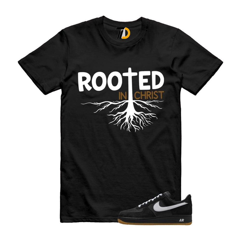 Air Force 1 Black White Gum Light Brown ’07 LV8 Shirt To Match Rooted In Christ T-Shirt 2025
