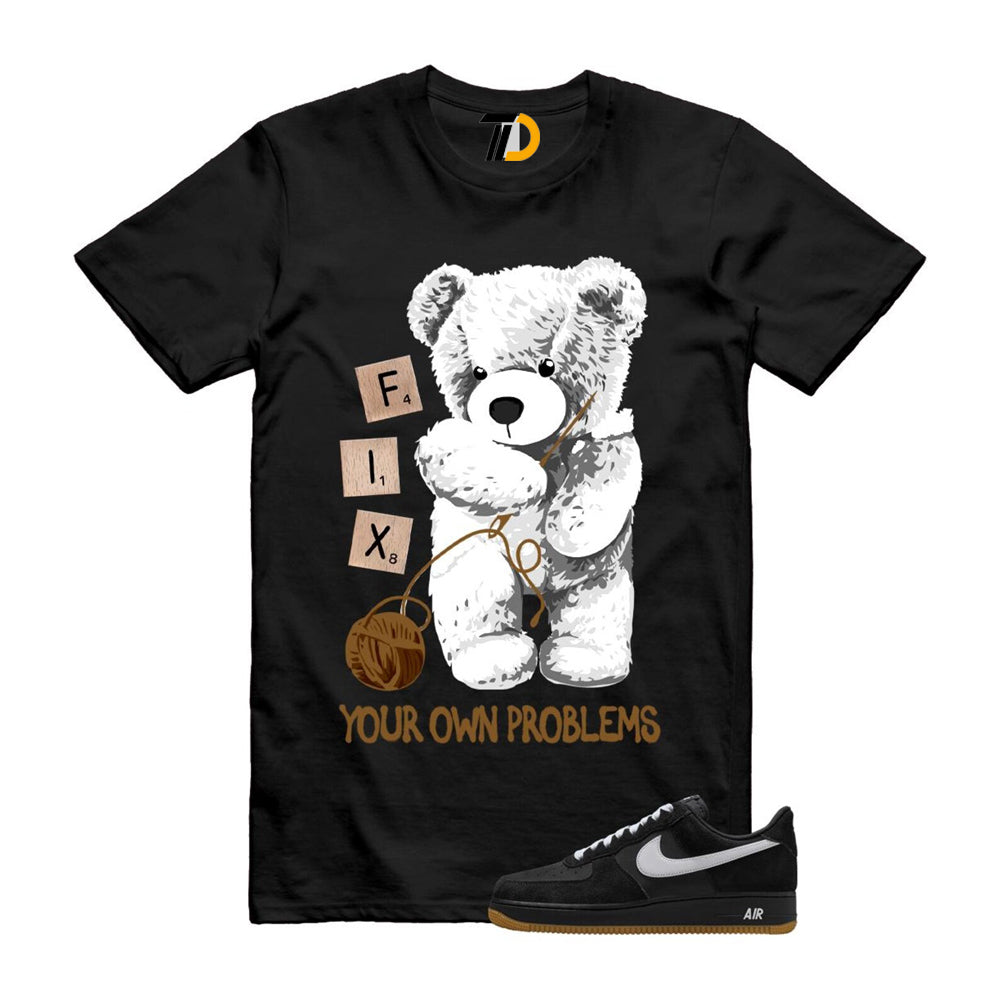 Air Force 1 Black White Gum Light Brown ’07 LV8 Shirt To Match Fix T-Shirt 2025