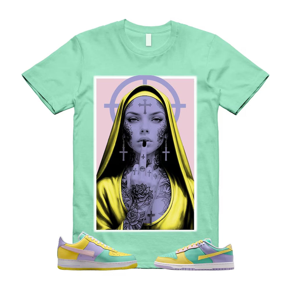 Dunk Easter Air Force 1 Emerald Rise Yellow Pulse Hydrangeas White Pink Foam 2026 Shirt To Match Nun T-Shirt