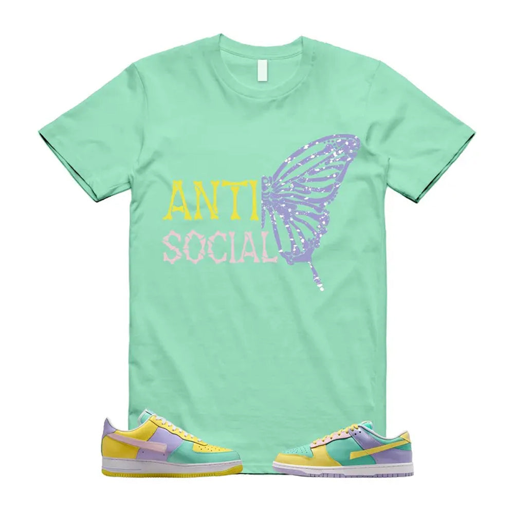 Dunk Easter Air Force 1 Emerald Rise Yellow Pulse Hydrangeas White Pink Foam 2026 Shirt To Match Anti Social Butterfly T-Shirt
