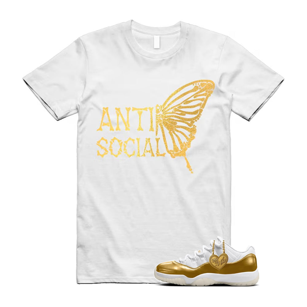 11 Low Mother's Day Gold White 2026 Shirt To Match Anti Social Butterfly T-Shirt