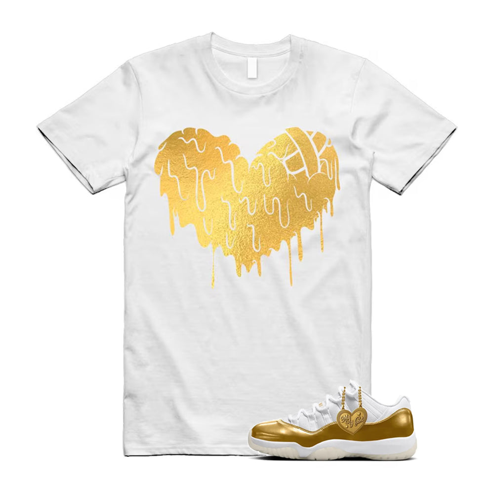 11 Low Mother's Day Gold White 2026 Shirt To Match Drippy Heart T-Shirt