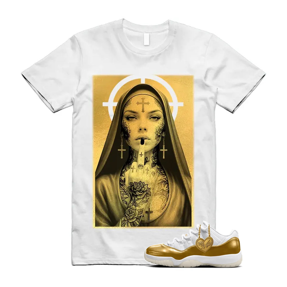 11 Low Mother's Day Gold White 2026 Shirt To Match Nun T-Shirt