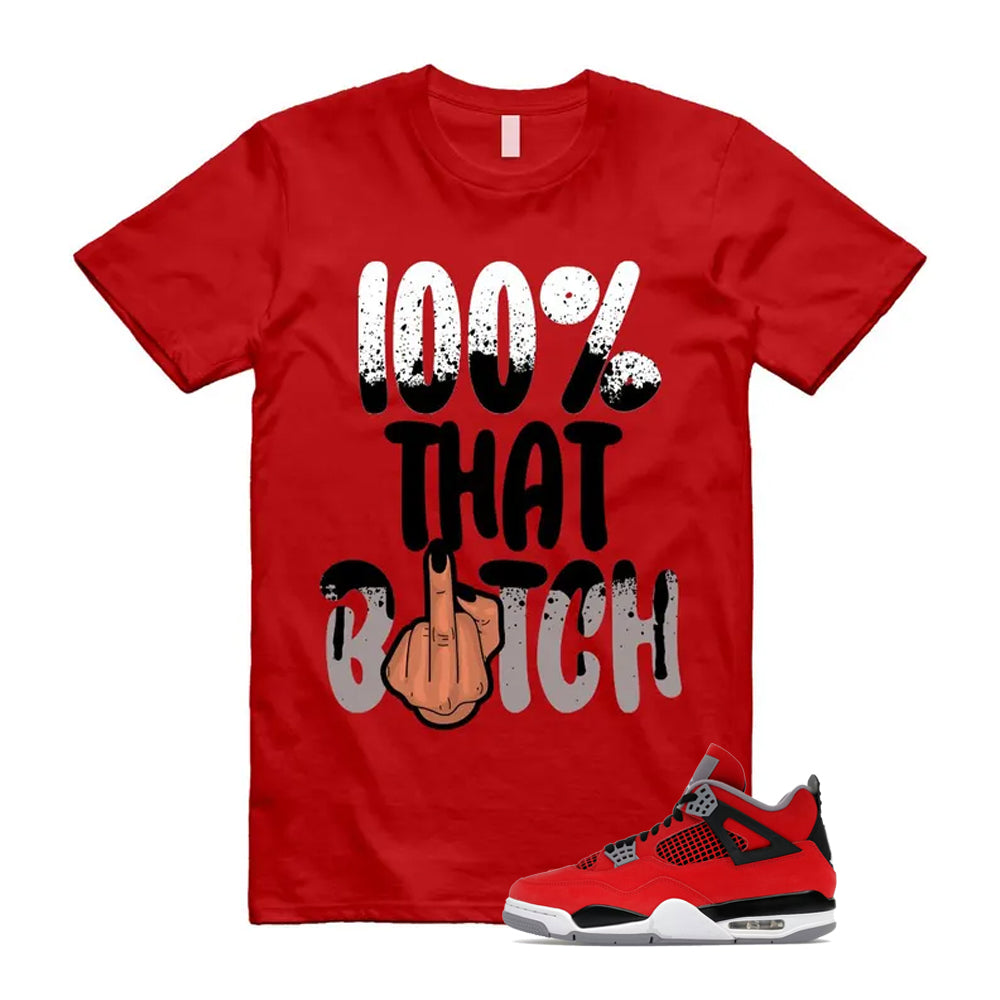 4 Toro Bravo Fire Red White Black Cement Grey 2026 Shirt To Match 100 T-Shirt