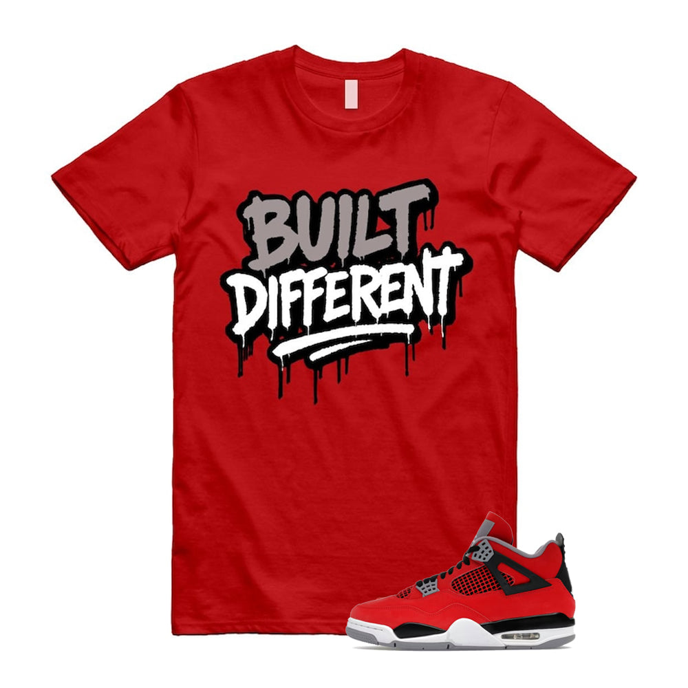 4 Toro Bravo Fire Red White Black Cement Grey 2026 Shirt To Match Built Different T-Shirt