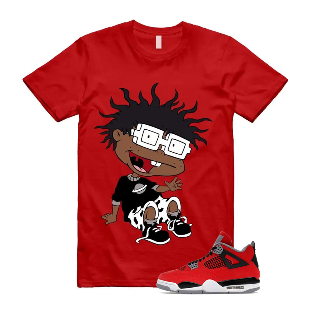 4 Toro Bravo Fire Red White Black Cement Grey 2026 Shirt To Match Finster T-Shirt