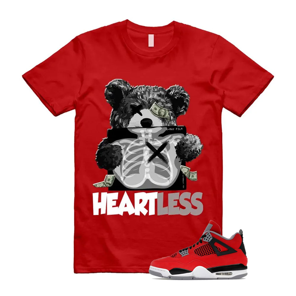 4 Toro Bravo Fire Red White Black Cement Grey 2026 Shirt To Match Heartless T-Shirt