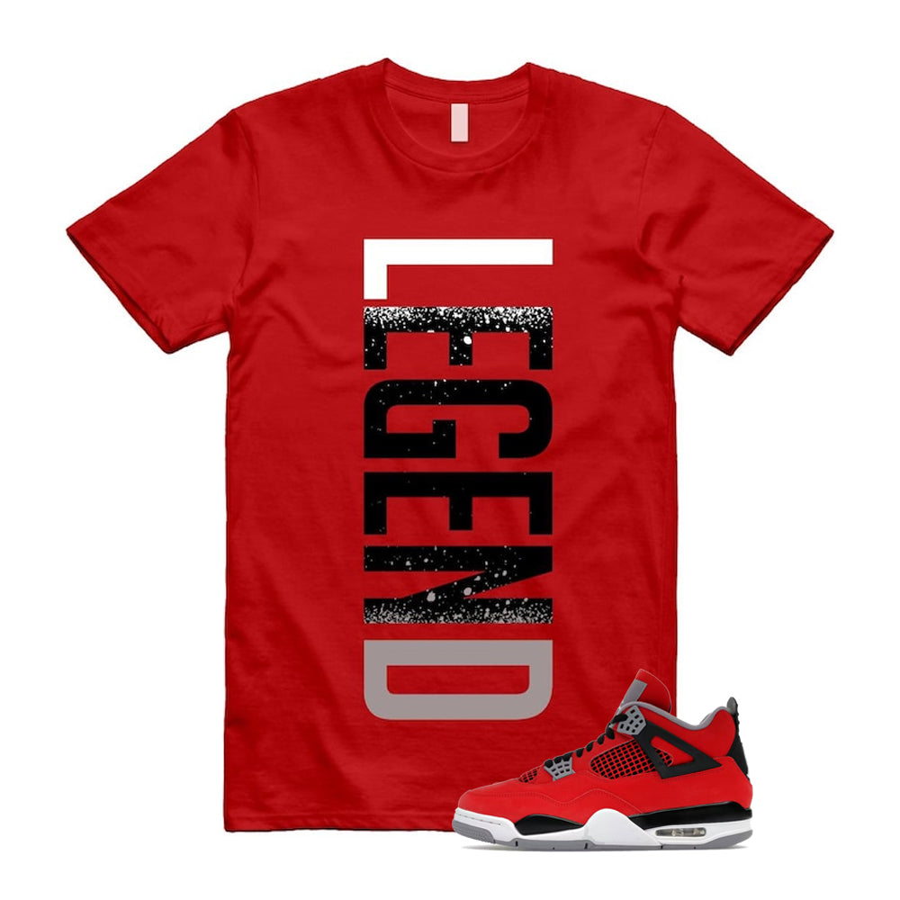 4 Toro Bravo Fire Red White Black Cement Grey 2026 Shirt To Match Legend T-Shirt