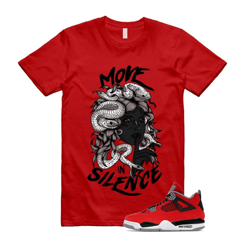 4 Toro Bravo Fire Red White Black Cement Grey 2026 Shirt To Match Move In Silence T-Shirt