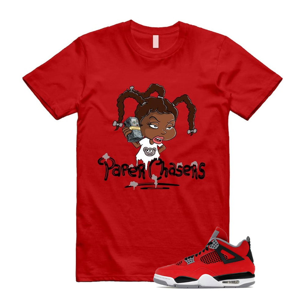4 Toro Bravo Fire Red White Black Cement Grey 2026 Shirt To Match Paper Chasers T-Shirt