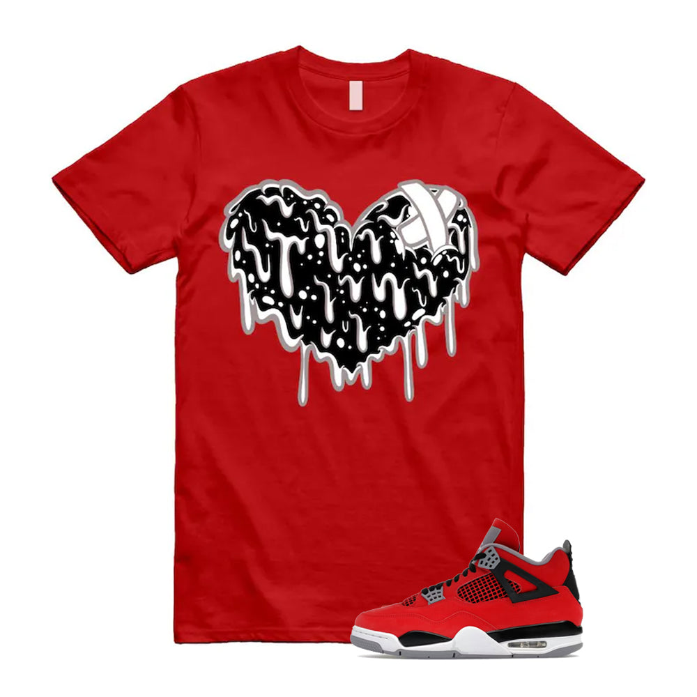 4 Toro Bravo Fire Red White Black Cement Grey 2026 Shirt To Match Drippy Heart T-Shirt