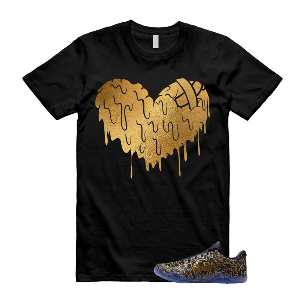 11 Protro Black And Metallic Gold 2026 Shirt To Match Drippy Heart T-Shirt