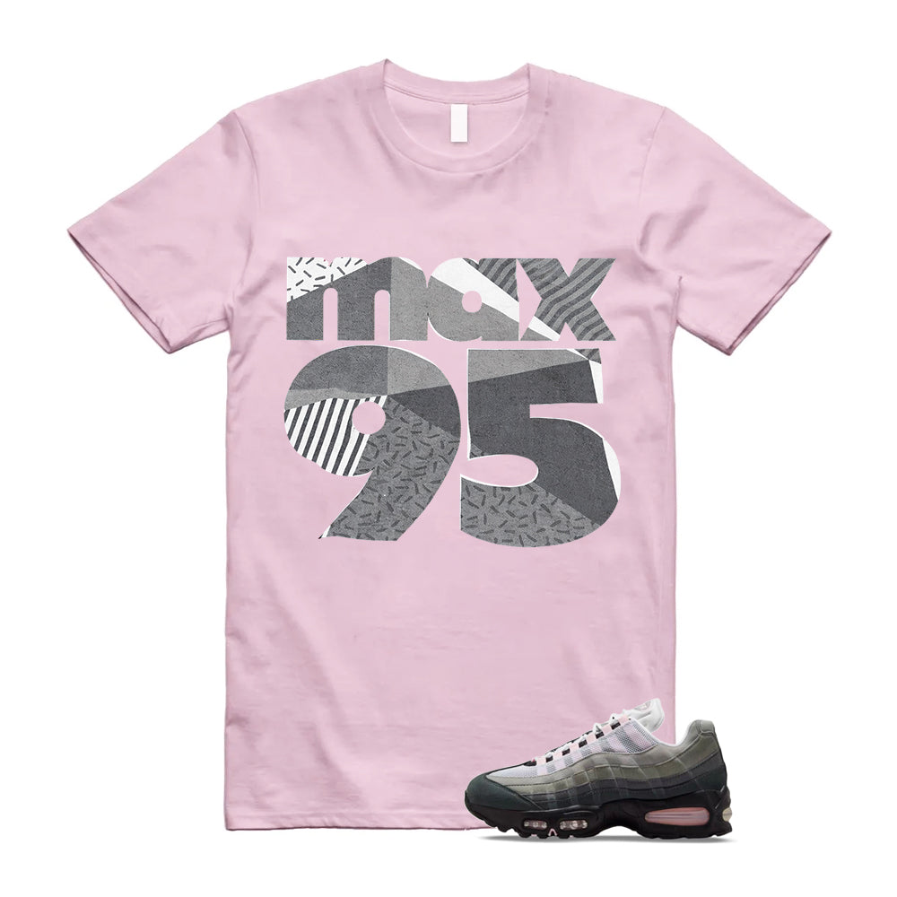 Air Max 95 Pink Foam Black White OG Big Bubble Shirt To Match Classic 95 Sneaker T-Shirt 2026