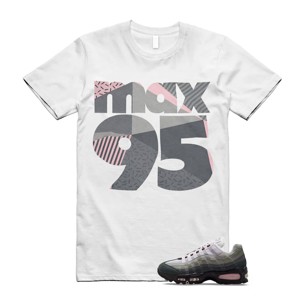 Air Max 95 Pink Foam Black White OG Big Bubble Shirt To Match Classic 95 Sneaker T-Shirt 2026