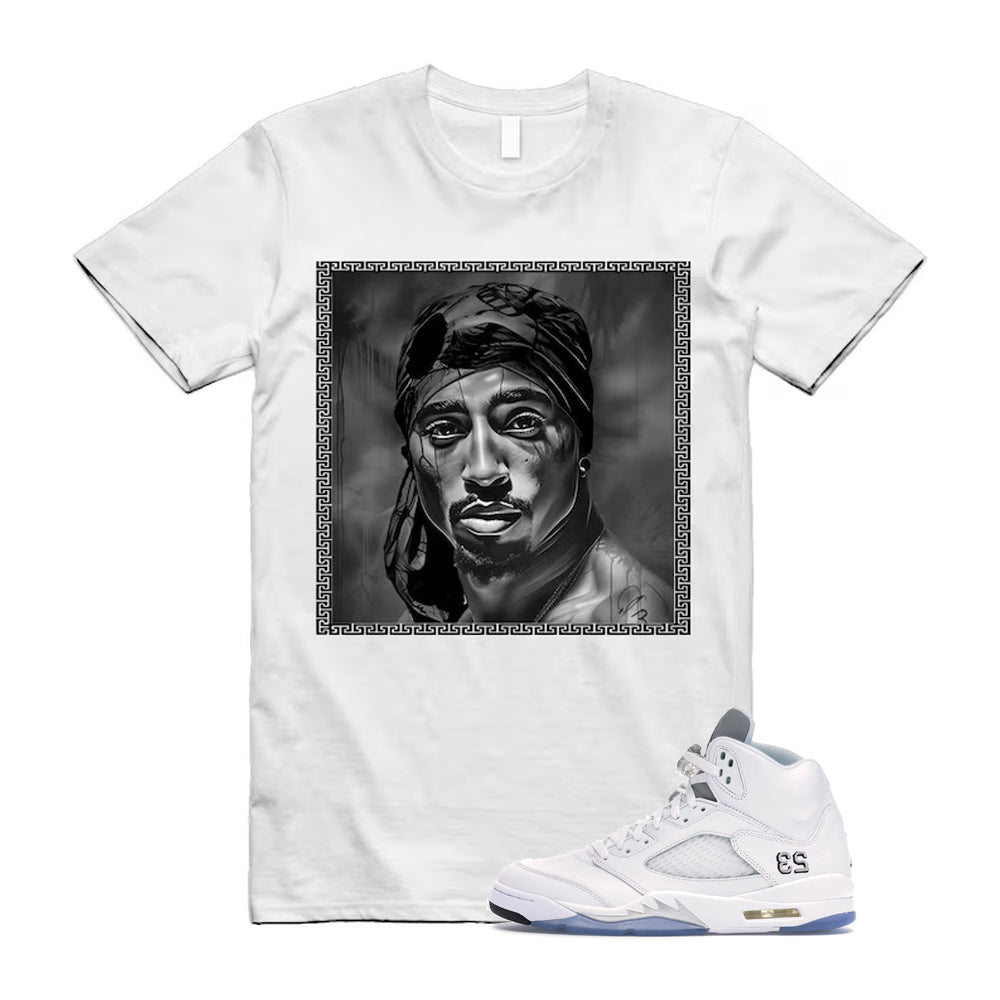 Jordan 5 Retro White Metallic Silver Black 2026 Shirt To Match PAC T-Shirt