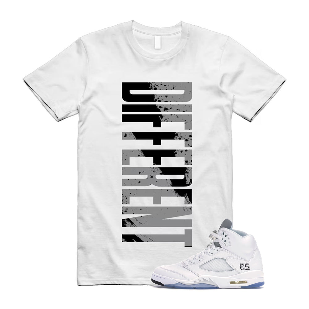 Jordan 5 Retro White Metallic Silver Black 2026 Shirt To Match Different T-Shirt