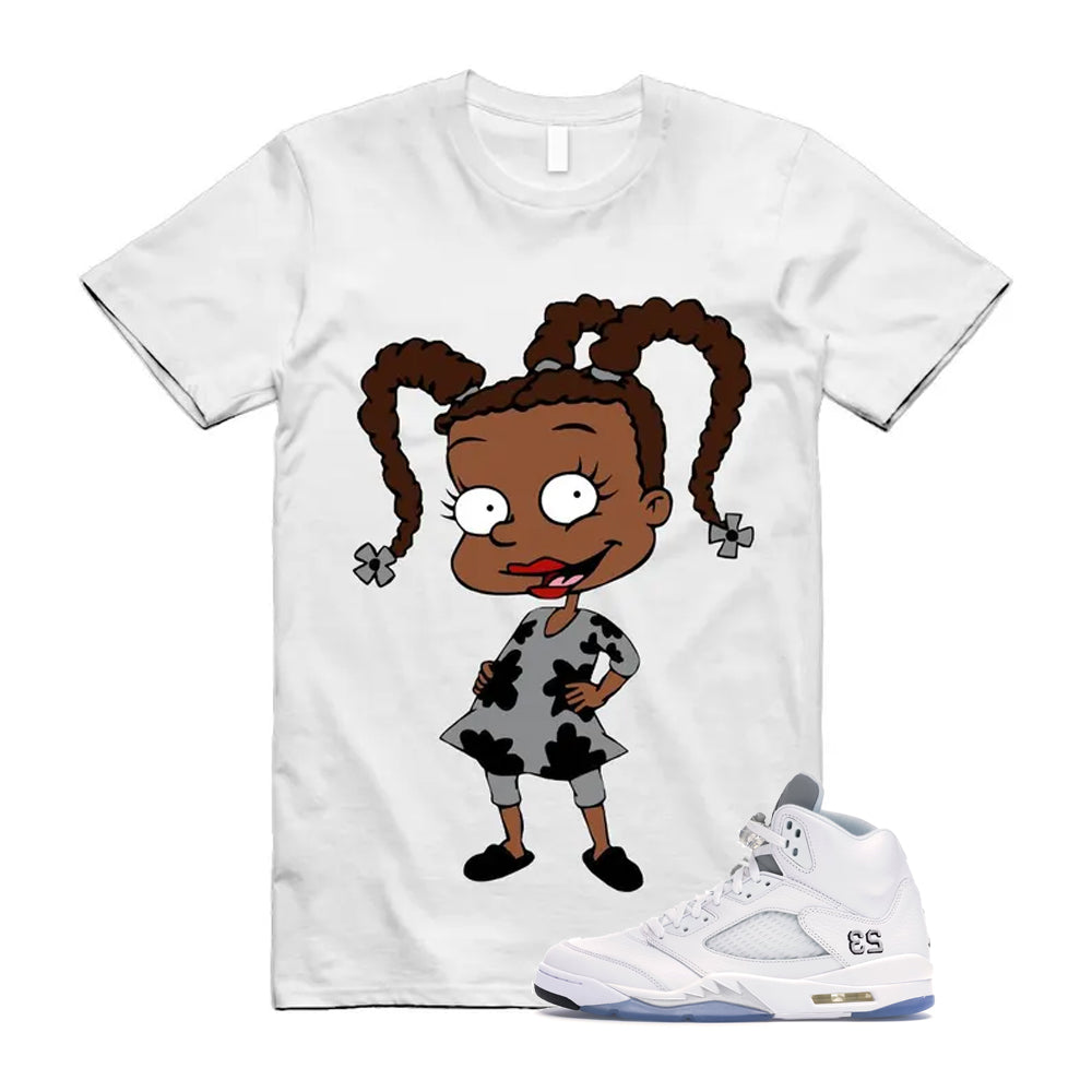 Jordan 5 Retro White Metallic Silver Black 2026 Shirt To Match Susie T-Shirt