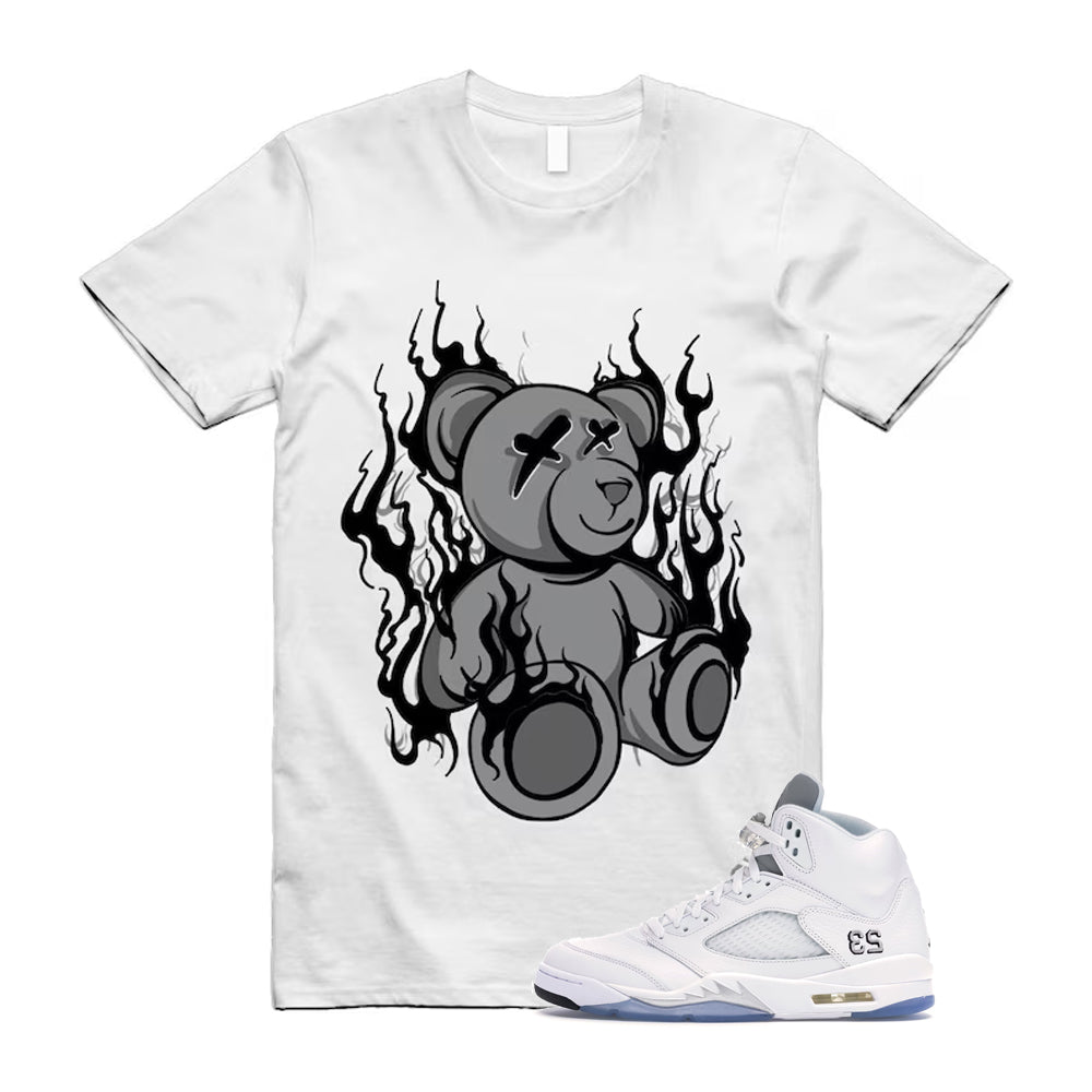 Jordan 5 Retro White Metallic Silver Black 2026 Shirt To Match Lit T-Shirt
