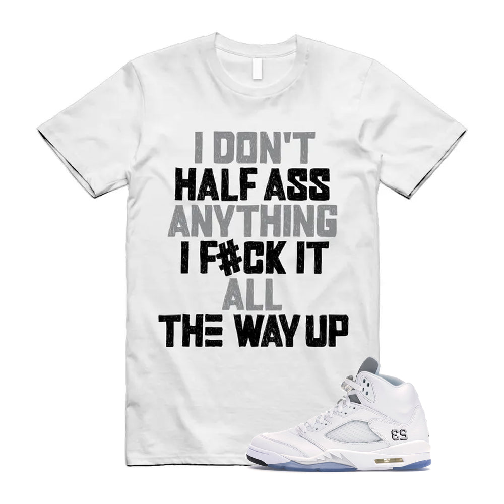 Jordan 5 Retro White Metallic Silver Black 2026 Shirt To Match Half T-Shirt