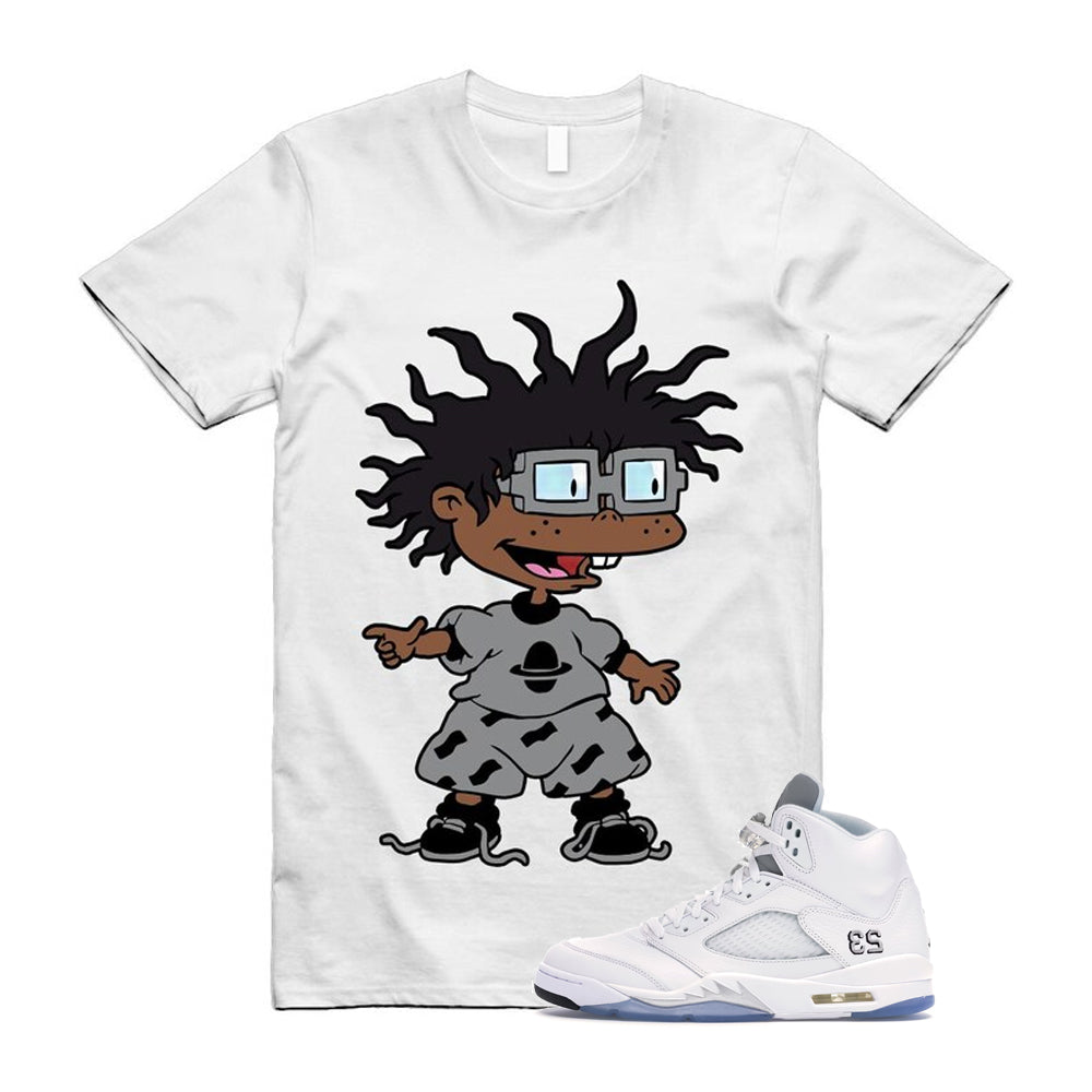 Jordan 5 Retro White Metallic Silver Black 2026 Shirt To Match Chuckie T-Shirt
