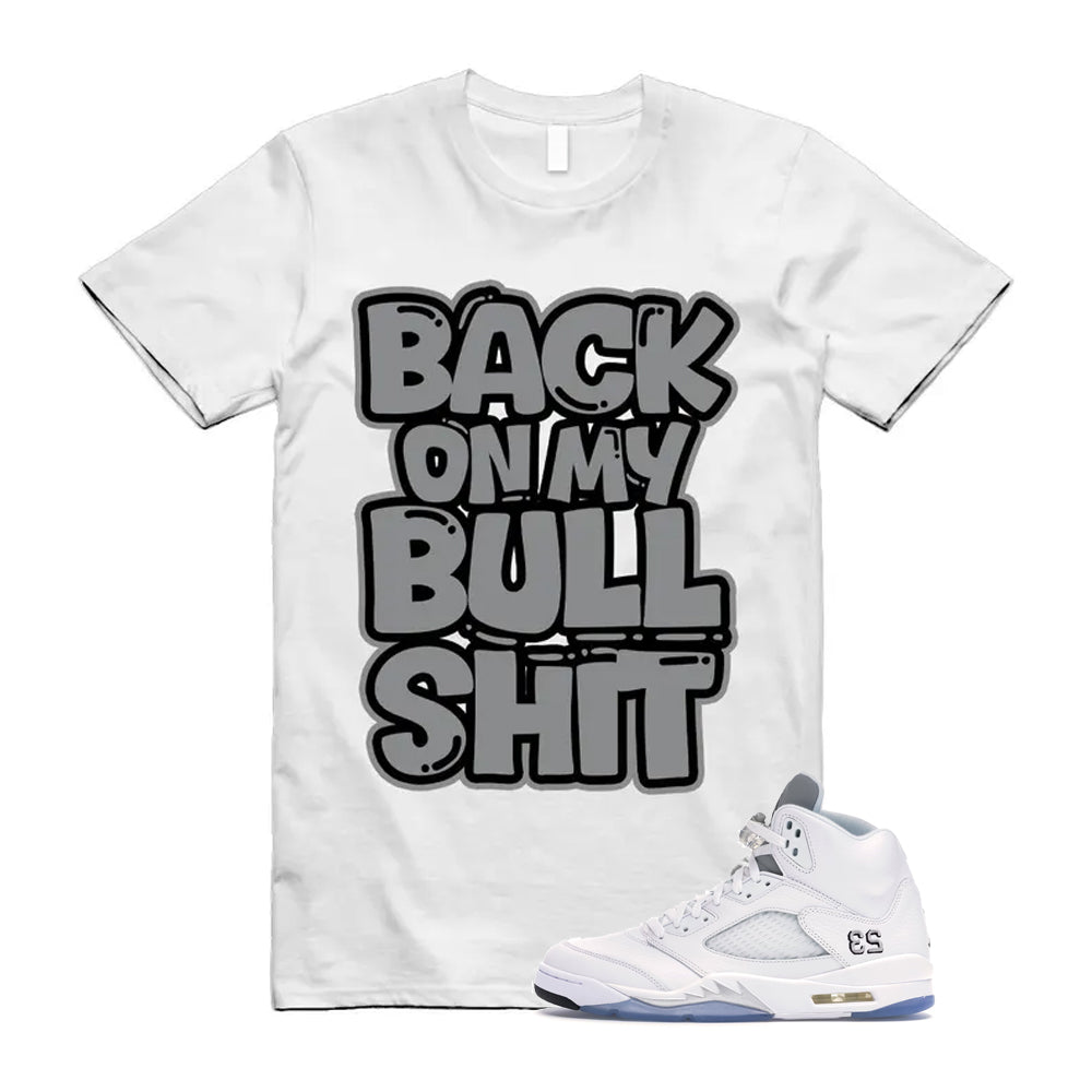 Jordan 5 Retro White Metallic Silver Black 2026 Shirt To Match Bull T-Shirt