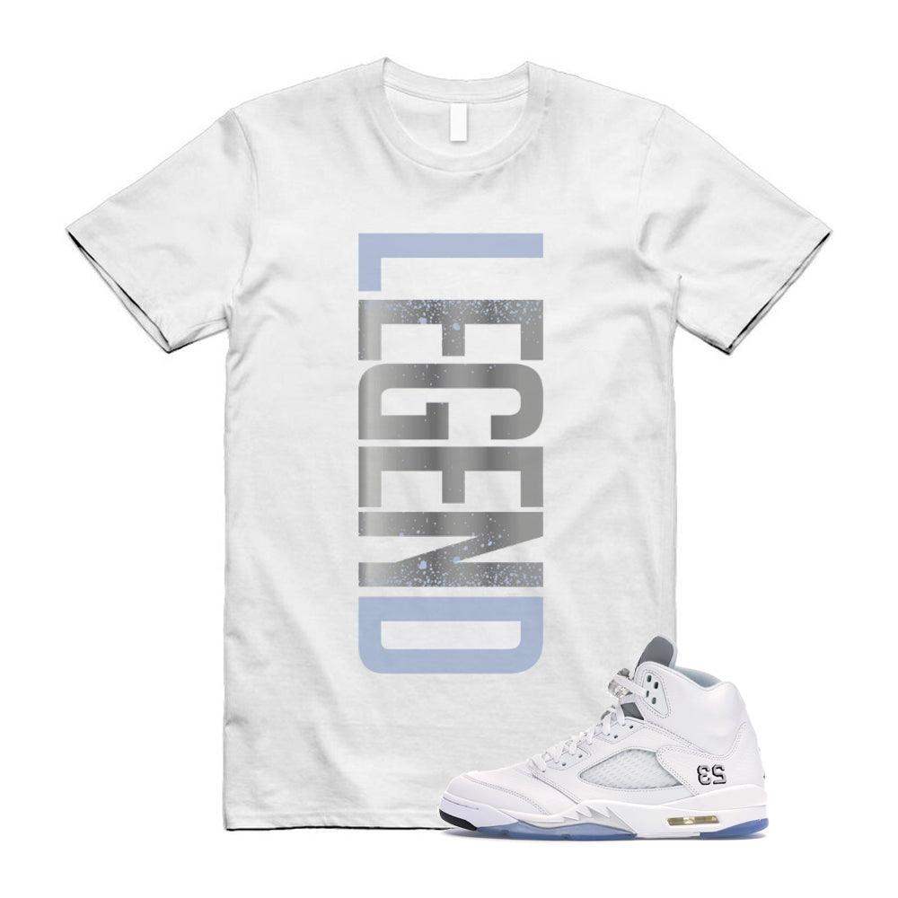 Jordan 5 Retro White Metallic Silver Black 2026 Shirt To Match Legend T-Shirt