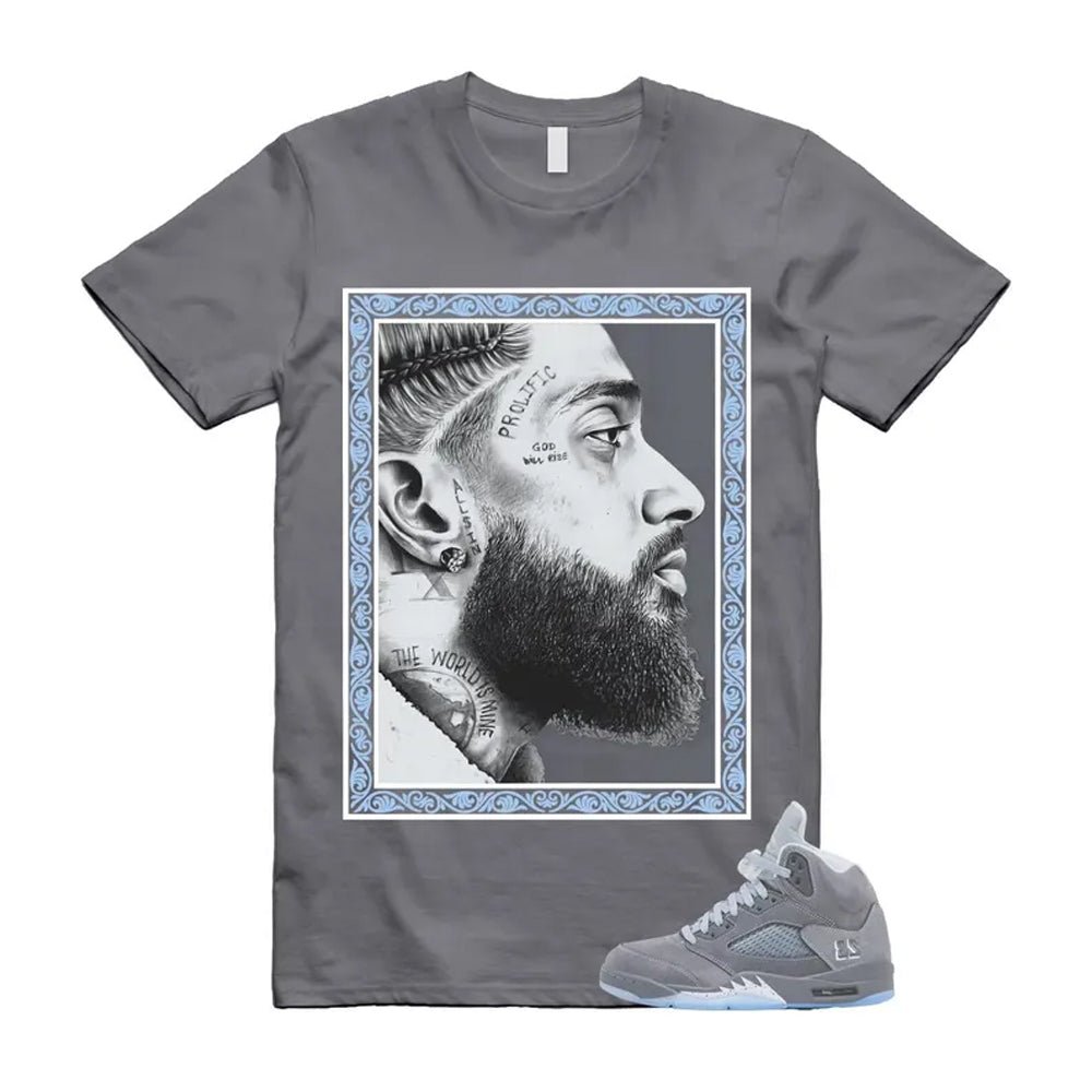 Air Jordan 5 Wolf Grey Shirt To Match Nip T-Shirt 2026