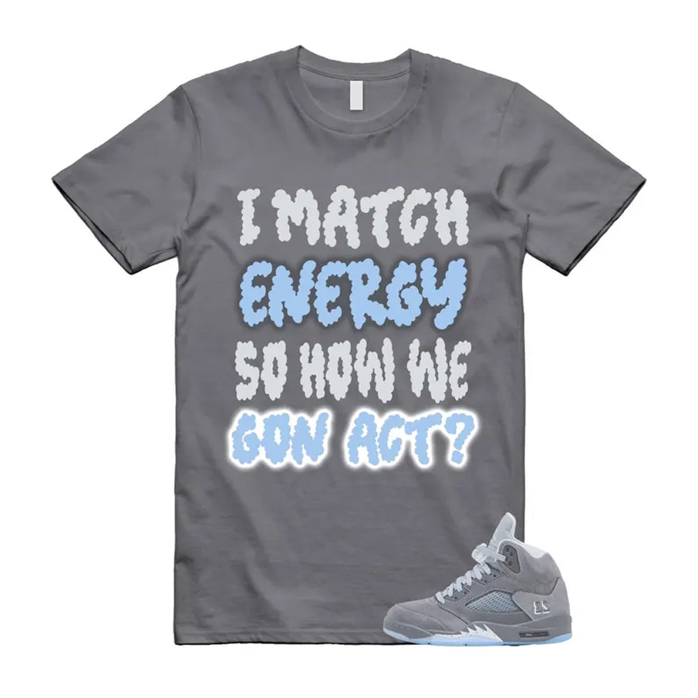 Air Jordan 5 Wolf Grey Shirt To Match I Match Energy T-Shirt 2026