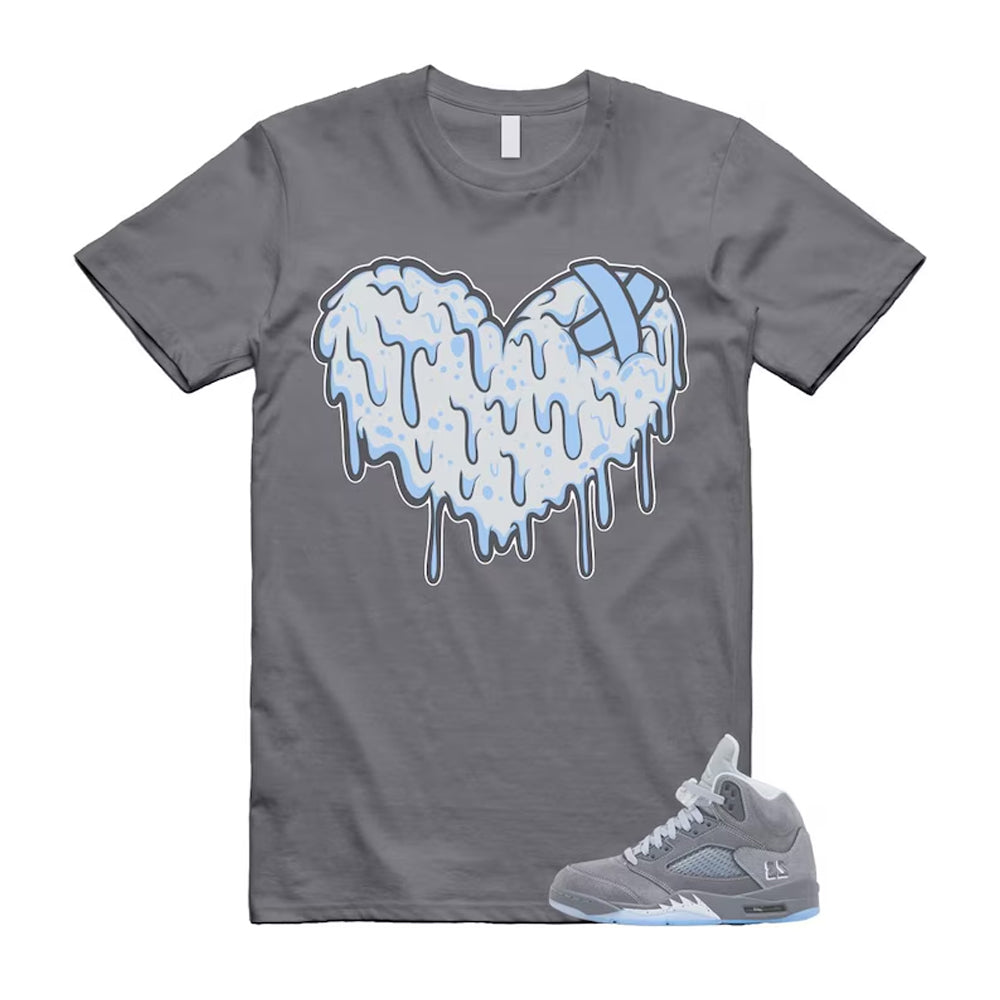 Air Jordan 5 Wolf Grey Shirt To Match Drippy Heart T-Shirt 2026