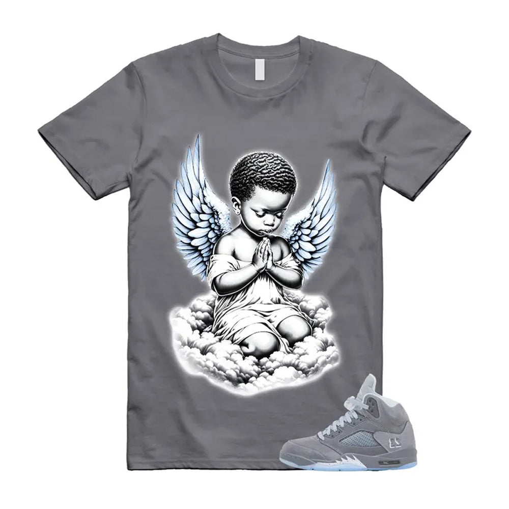 Air Jordan 5 Wolf Grey Shirt To Match Angel T-Shirt 2026