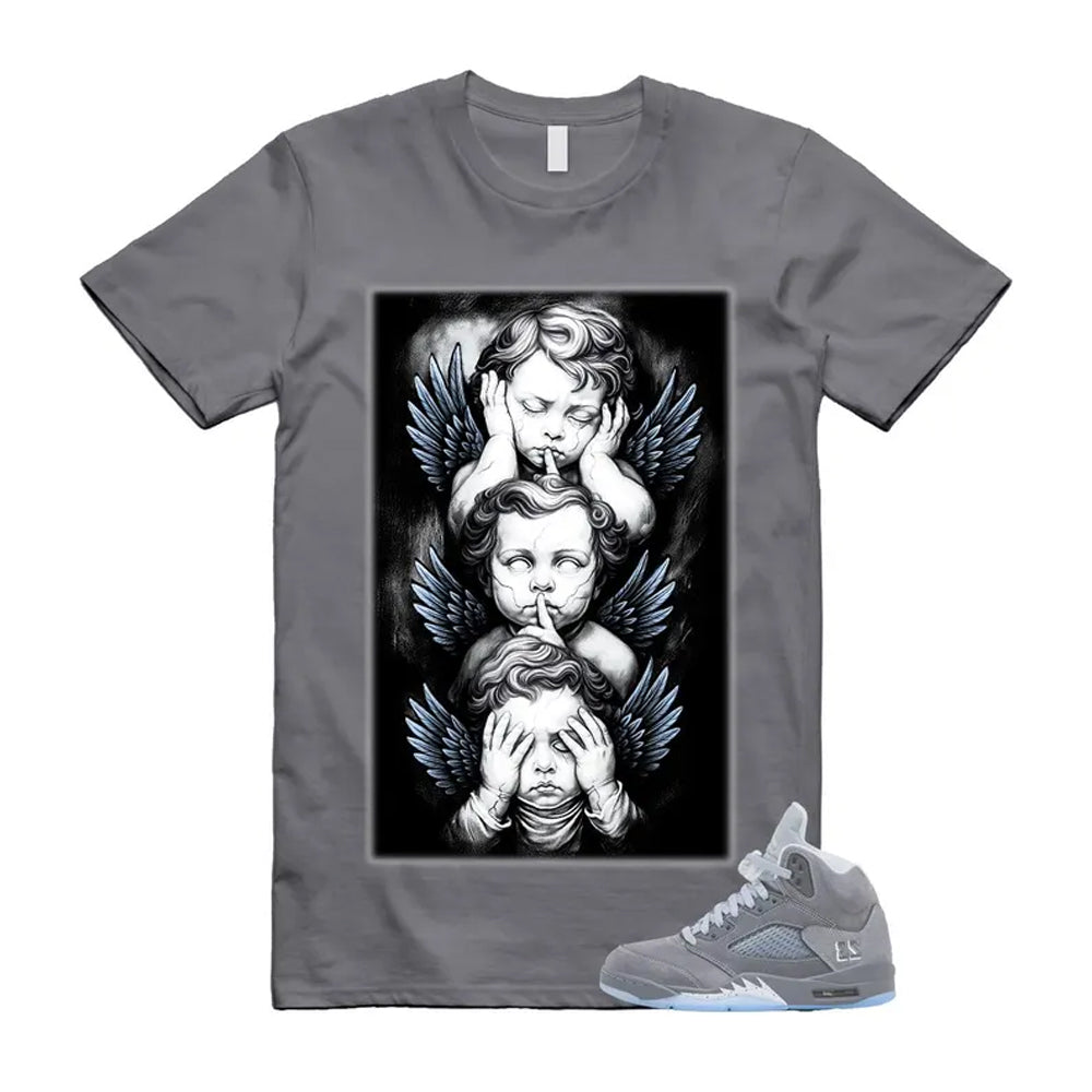 Air Jordan 5 Wolf Grey Shirt To Match No Evil T-Shirt 2026