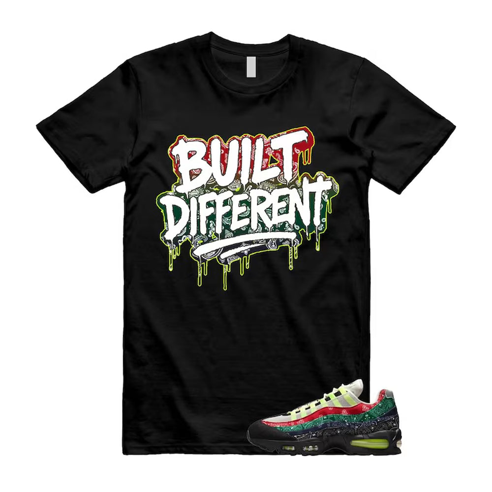 Air Max 95 Paisley Bandana Big Bubble Neon Volt Red Green Black Navy Shirt To Match Built Different T-Shirt 2026