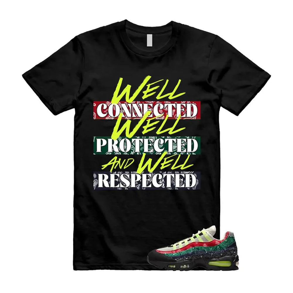 Air Max 95 Paisley Bandana Big Bubble Neon Volt Red Green Black Navy Shirt To Match Well T-Shirt 2026