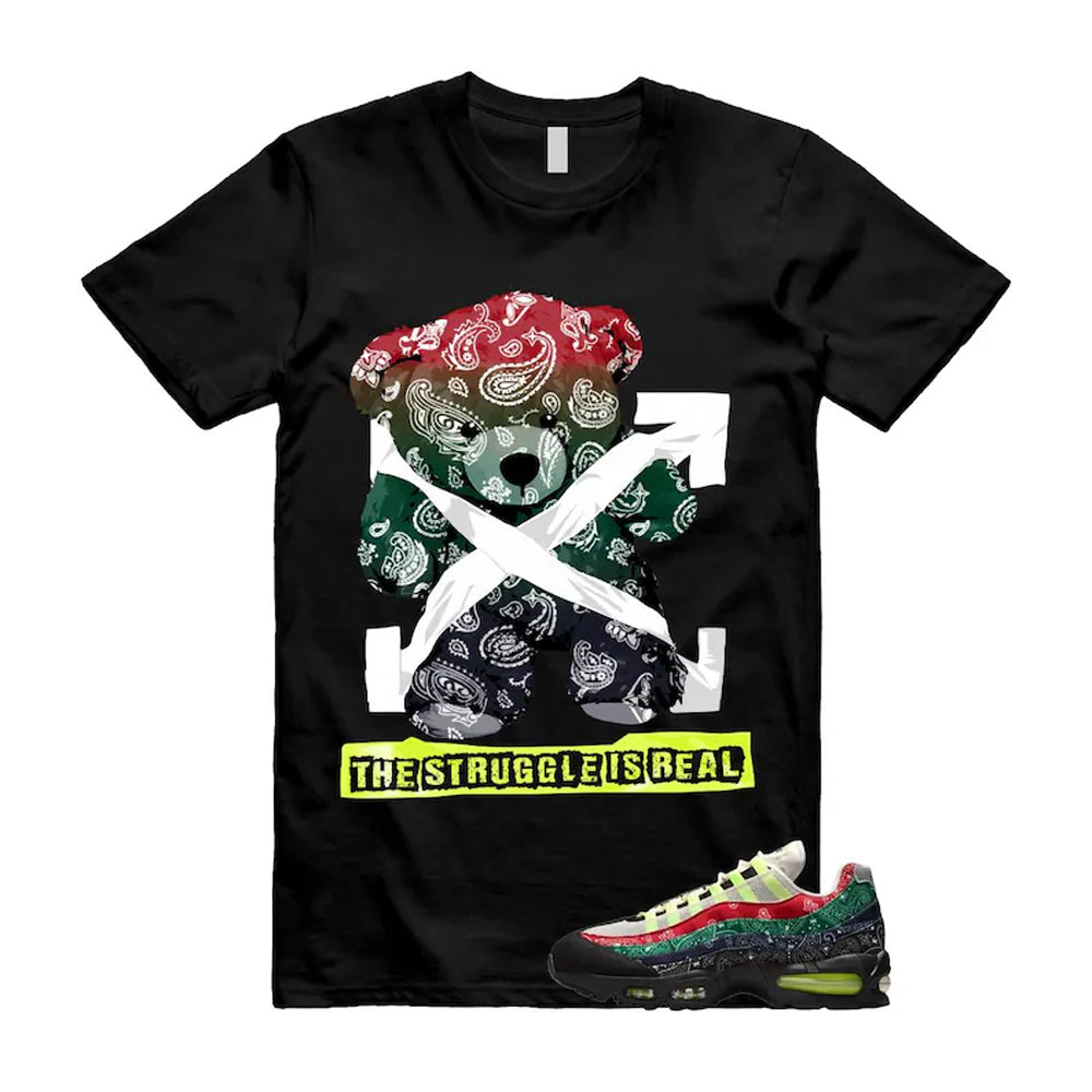 Air Max 95 Paisley Bandana Big Bubble Neon Volt Red Green Black Navy Shirt To Match Struggle T-Shirt 2026