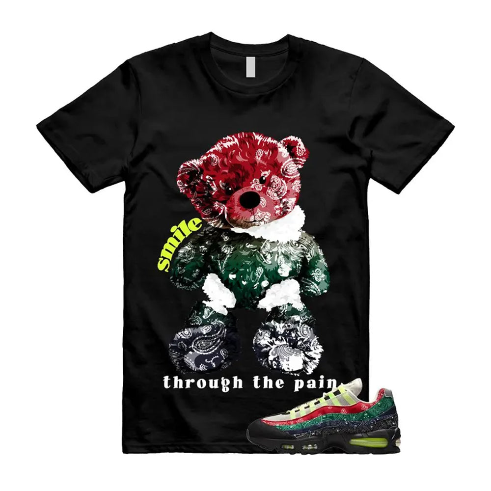 Air Max 95 Paisley Bandana Big Bubble Neon Volt Red Green Black Navy Shirt To Match Smile Through The Pain T-Shirt 2026