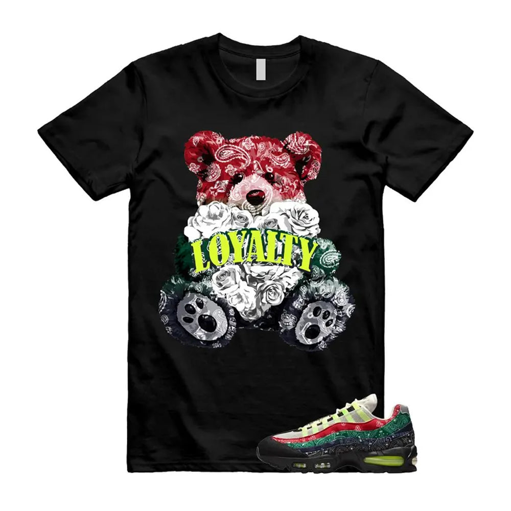 Air Max 95 Paisley Bandana Big Bubble Neon Volt Red Green Black Navy Shirt To Match Loyalty T-Shirt 2026