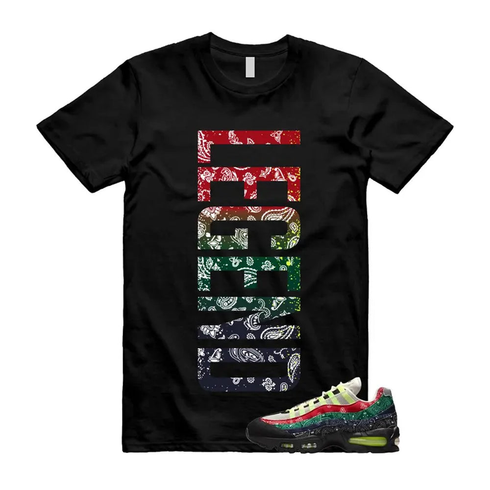 Air Max 95 Paisley Bandana Big Bubble Neon Volt Red Green Black Navy Shirt To Match Legend T-Shirt 2026