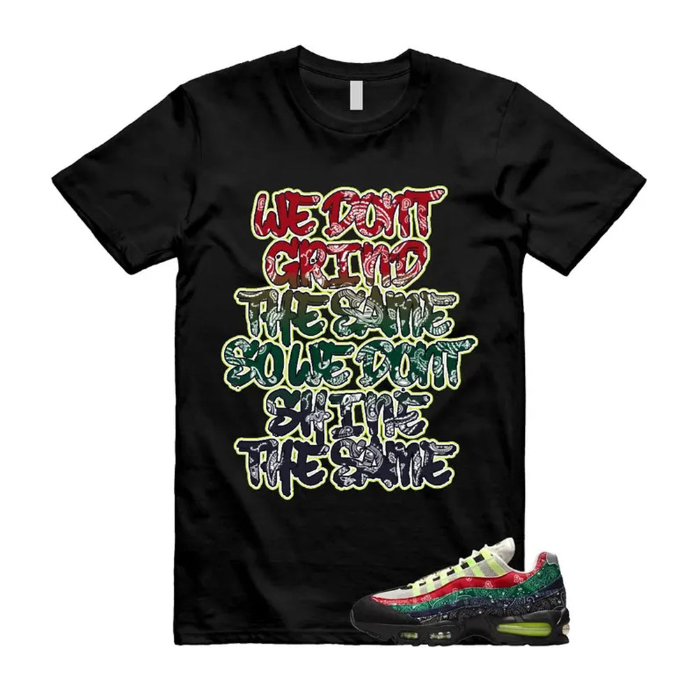 Air Max 95 Paisley Bandana Big Bubble Neon Volt Red Green Black Navy Shirt To Match Grind T-Shirt 2026