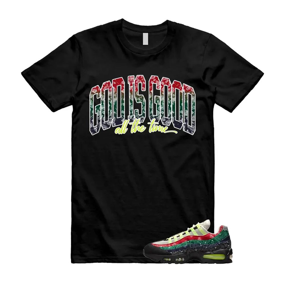 Air Max 95 Paisley Bandana Big Bubble Neon Volt Red Green Black Navy Shirt To Match Good T-Shirt 2026