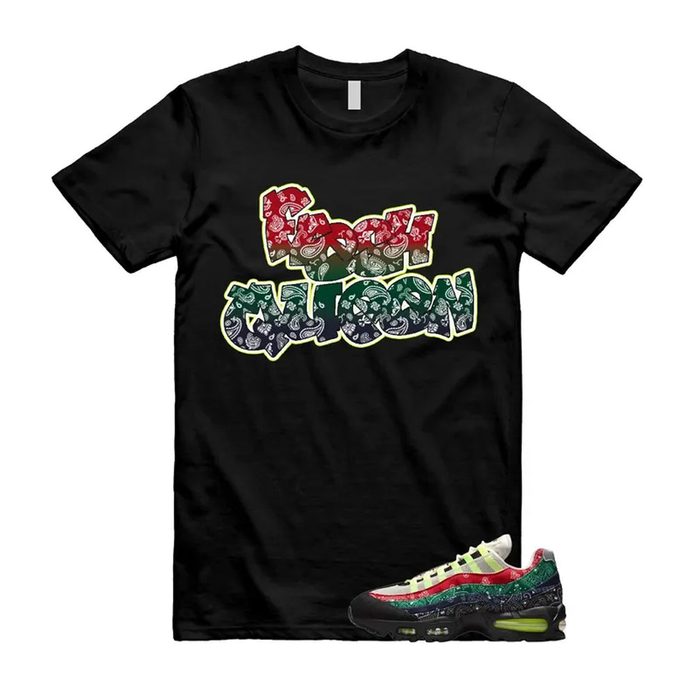 Air Max 95 Paisley Bandana Big Bubble Neon Volt Red Green Black Navy Shirt To Match Fresh Queen T-Shirt 2026