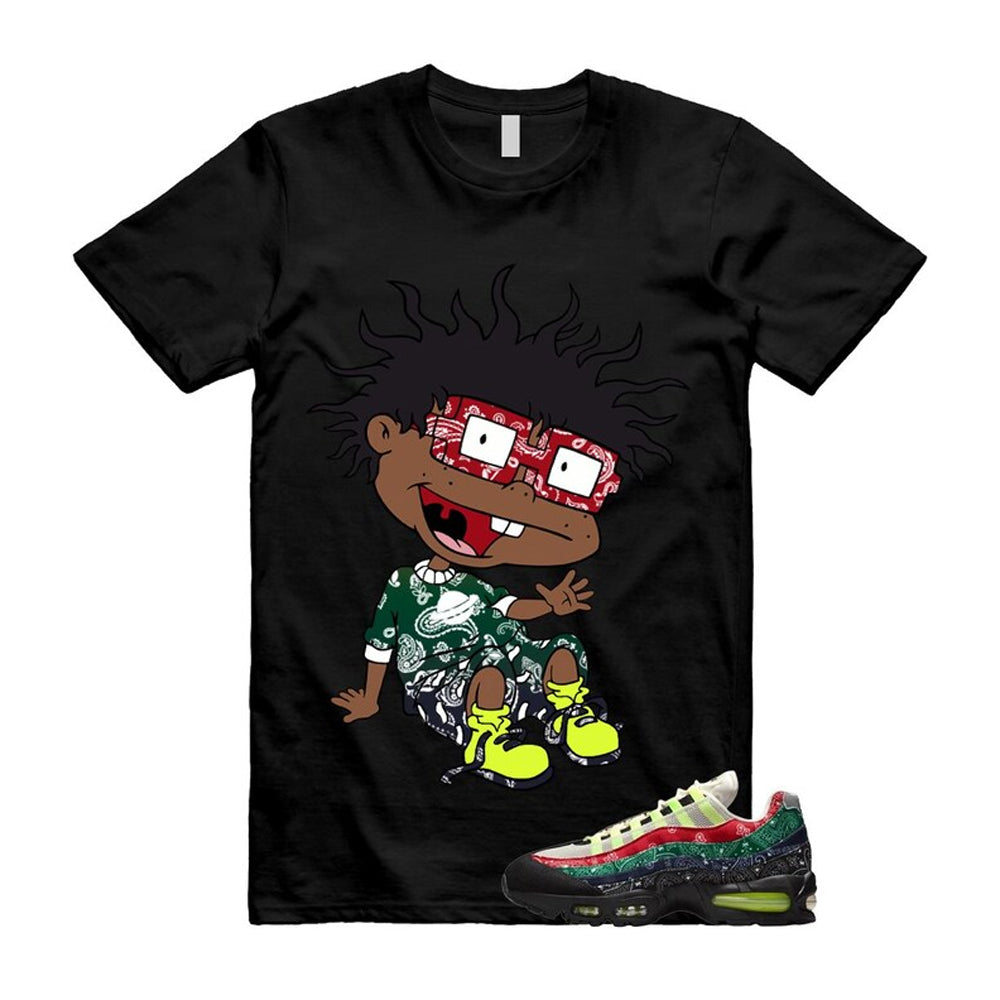 Air Max 95 Paisley Bandana Big Bubble Neon Volt Red Green Black Navy Shirt To Match Finster T-Shirt 2026