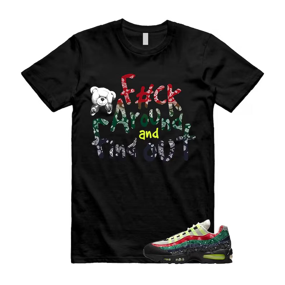 Air Max 95 Paisley Bandana Big Bubble Neon Volt Red Green Black Navy Shirt To Match Fck T-Shirt 2026