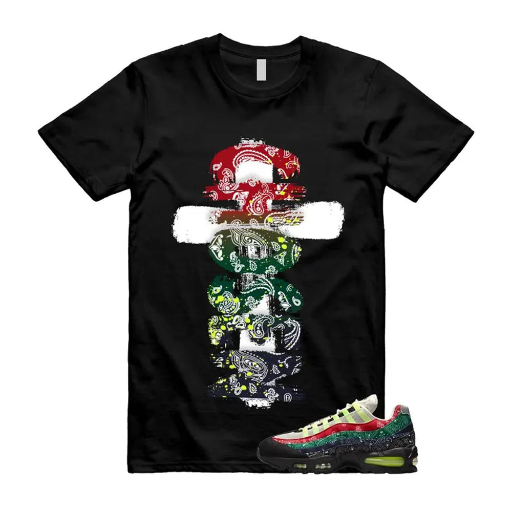 Air Max 95 Paisley Bandana Big Bubble Neon Volt Red Green Black Navy Shirt To Match Chosen T-Shirt 2026
