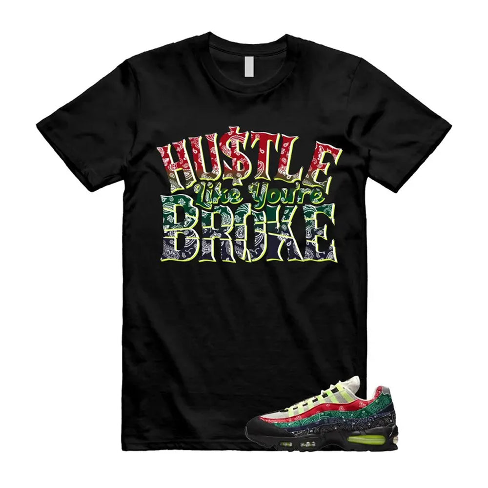 Air Max 95 Paisley Bandana Big Bubble Neon Volt Red Green Black Navy Shirt To Match Broke T-Shirt 2026