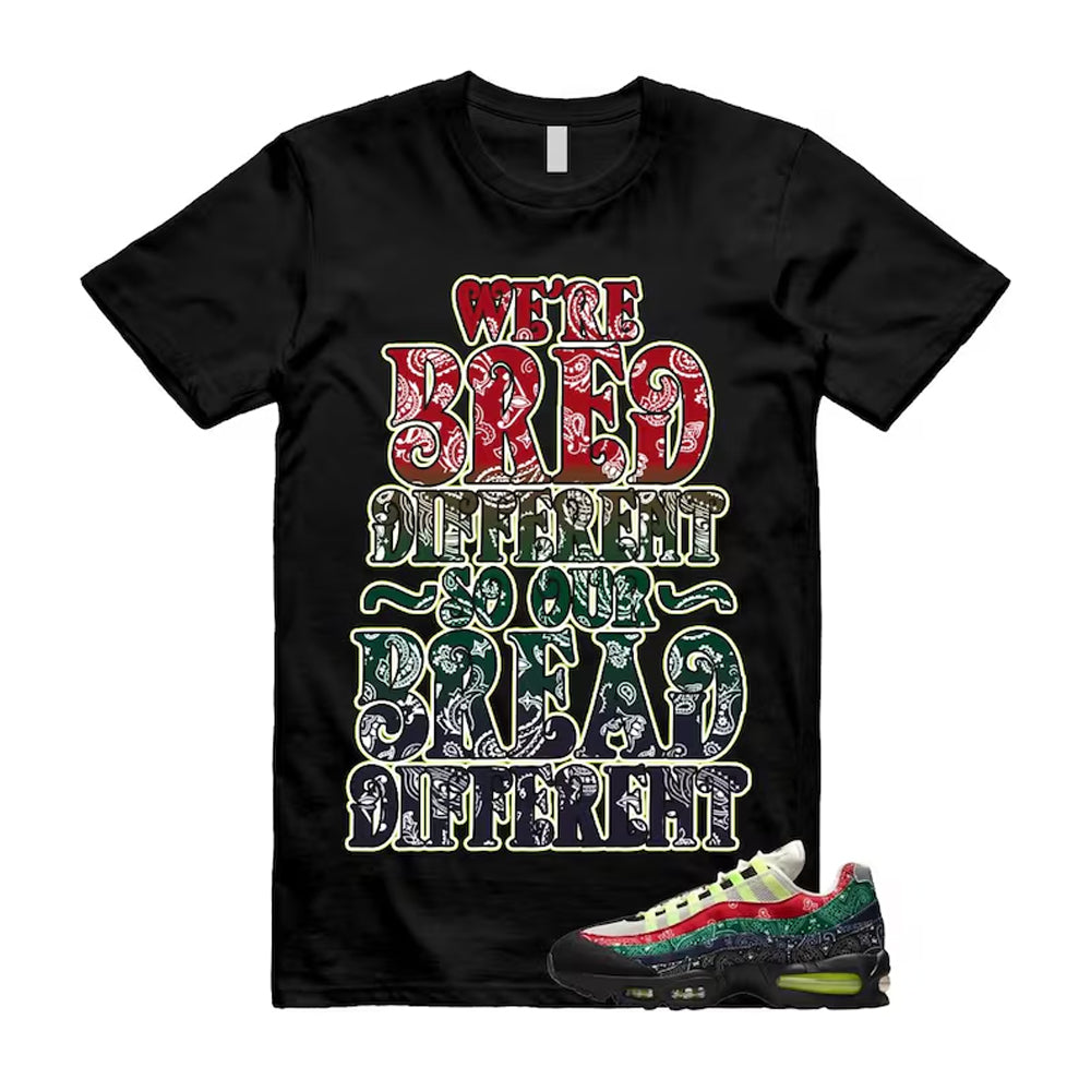 Air Max 95 Paisley Bandana Big Bubble Neon Volt Red Green Black Navy Shirt To Match Bread T-Shirt 2026