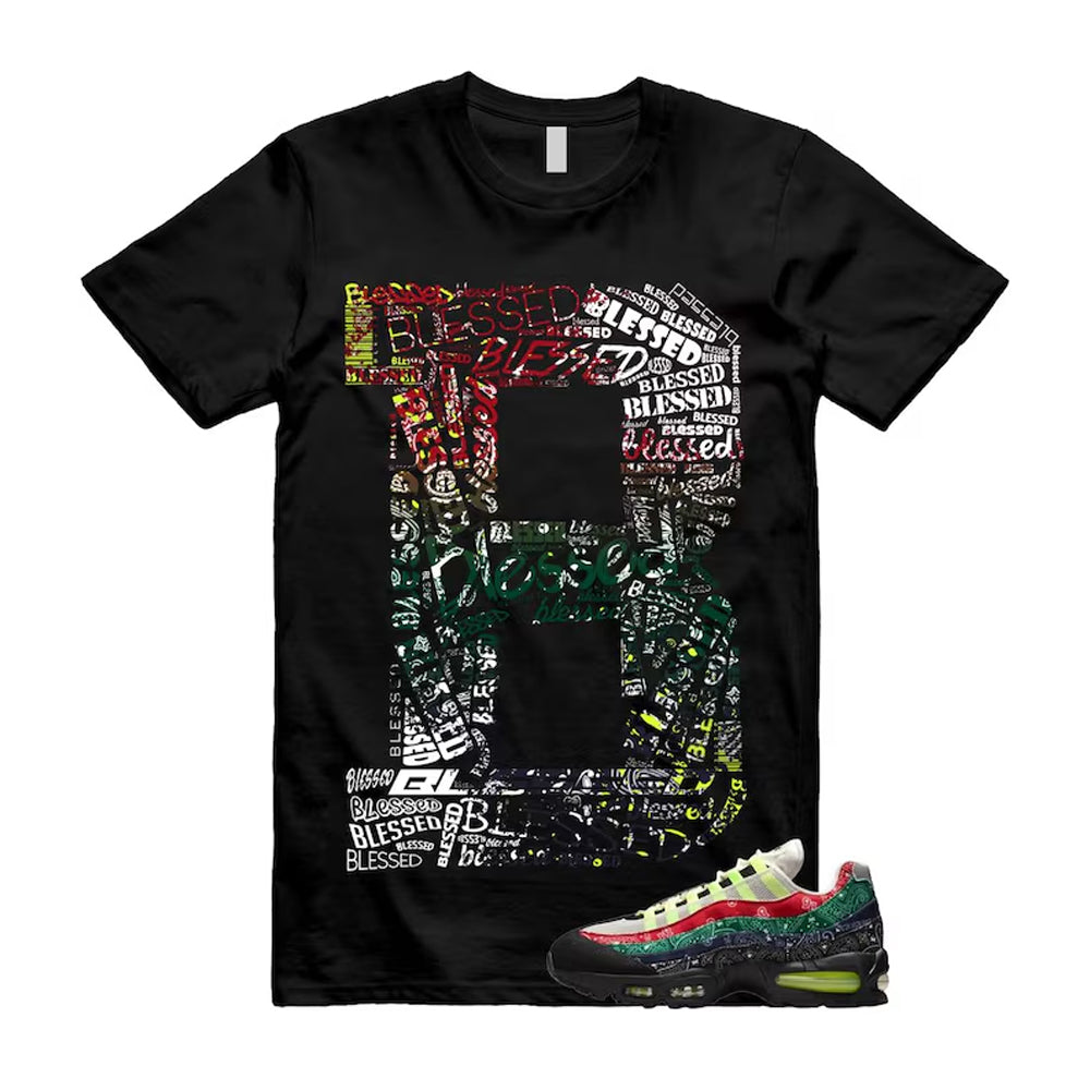Air Max 95 Paisley Bandana Big Bubble Neon Volt Red Green Black Navy Shirt To Match B Blessed T-Shirt 2026