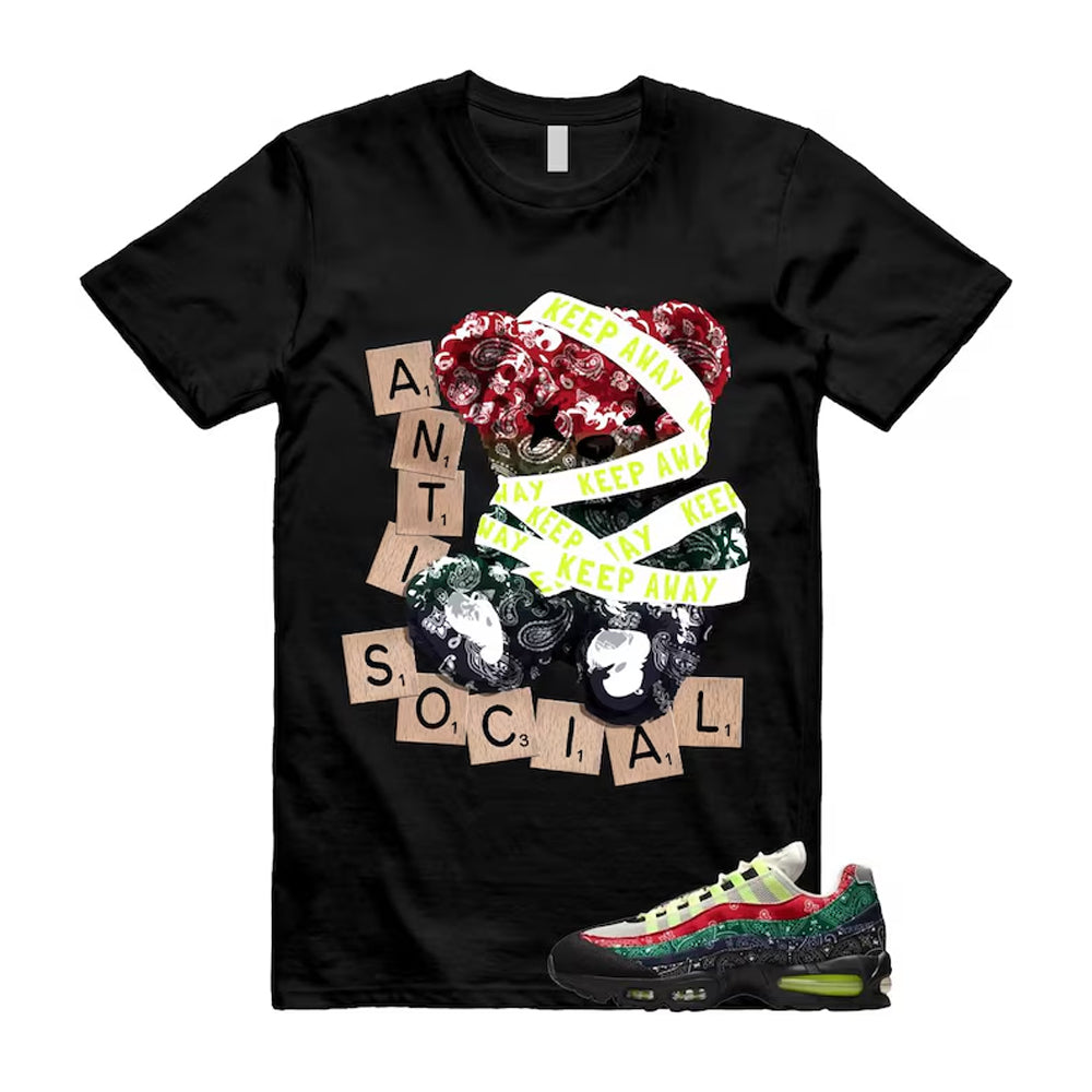 Air Max 95 Paisley Bandana Big Bubble Neon Volt Red Green Black Navy Shirt To Match Anti Social T-Shirt 2026