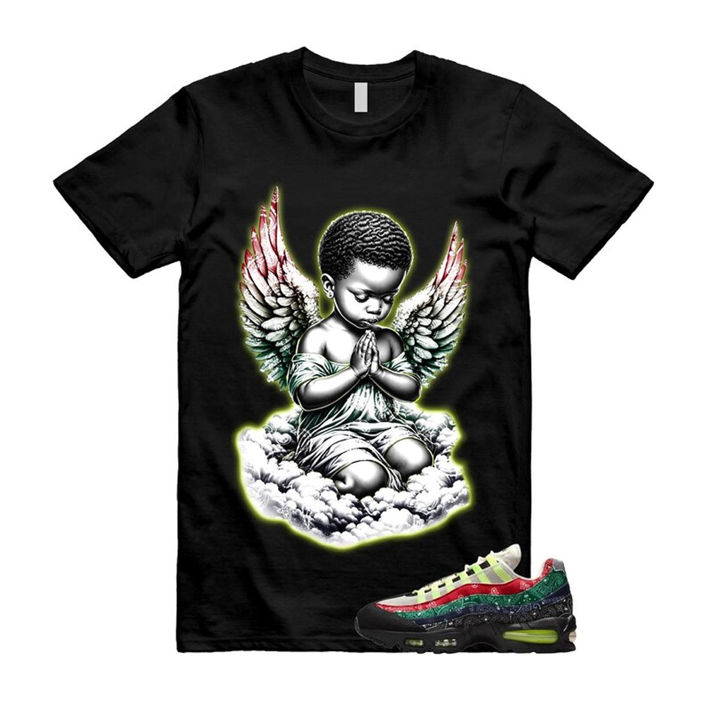 Air Max 95 Paisley Bandana Big Bubble Neon Volt Red Green Black Navy Shirt To Match Angel T-Shirt 2026